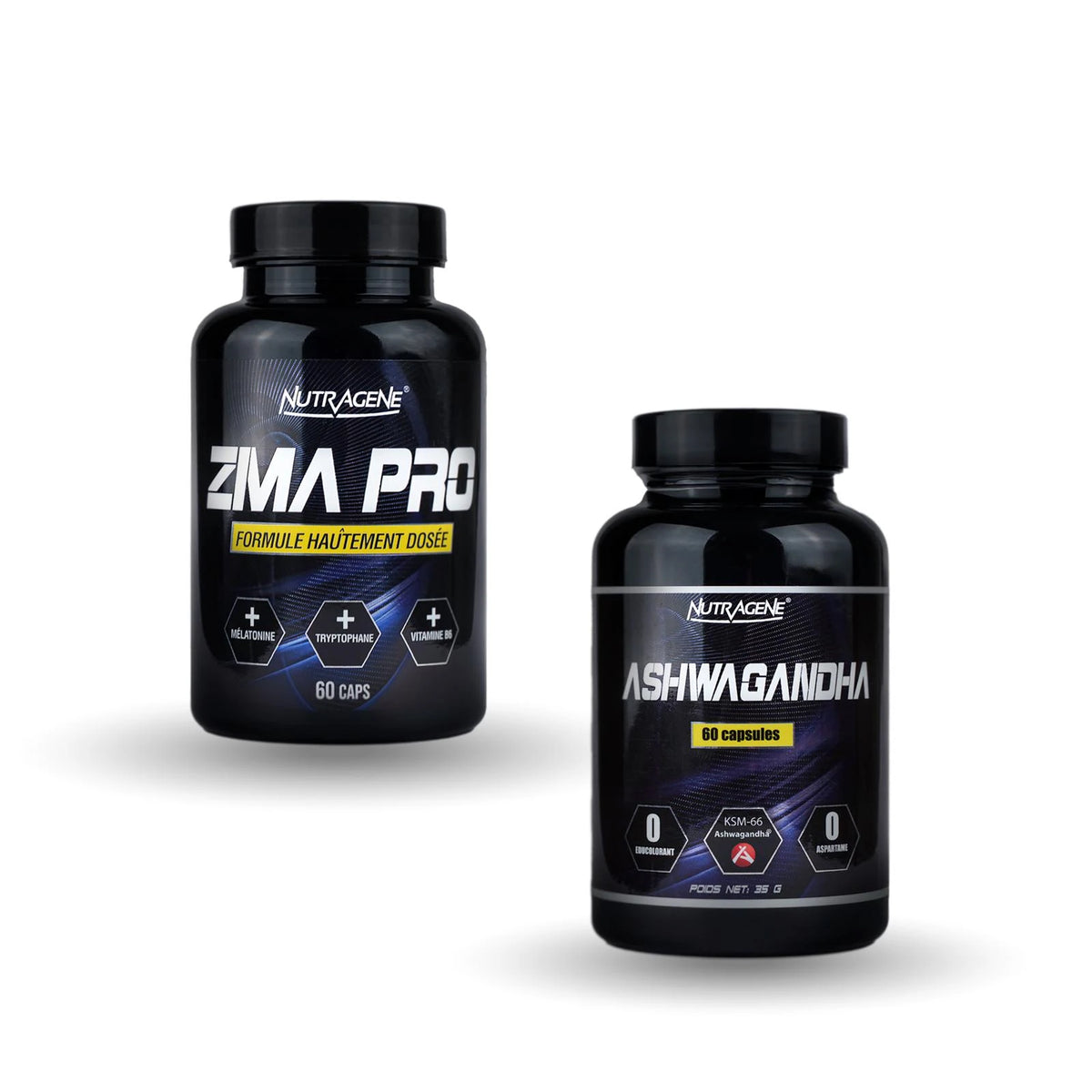 Pack Nuit & Récup Nutragene : ZMA PRO 60 capsules et Ashwagandha 60 capsules